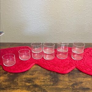 Clear Mini Glass Dessert Bowl Set - 10 pieces